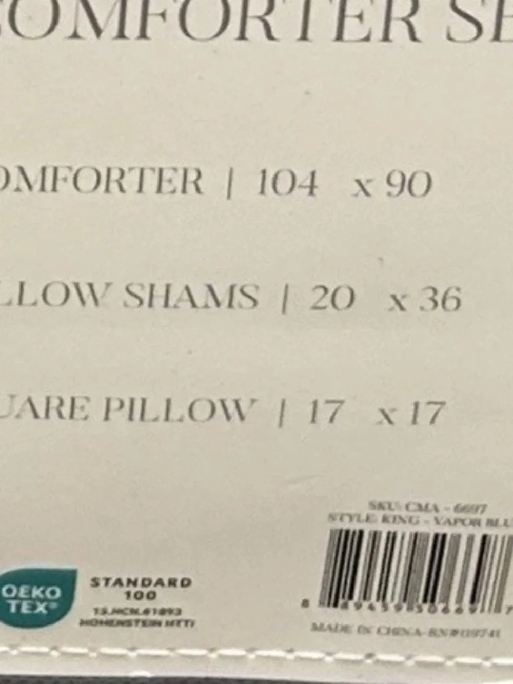Dreamstories Vapor Blue King Comforter Set 4 Pieces 104”x90”